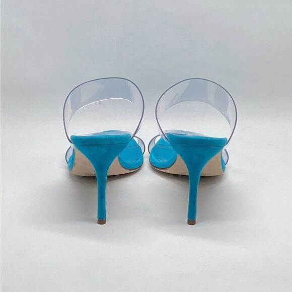 Manolo Blahnik Scolto 90MM PVC Mules size 38 - Picture 7 of 13